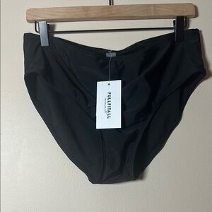 New With Tags FULLFITALL Black Bikini Bottoms Women's Size 16